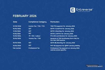 EntreVerse Compliance Desk Calendar (FY 26-27)